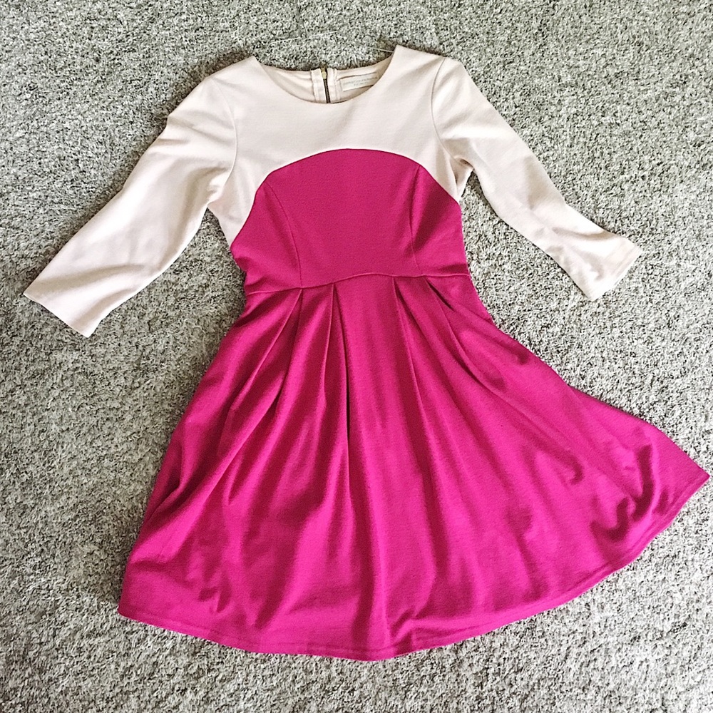 Dorothy Perkins 3/4 sleeve flare dress size US 6